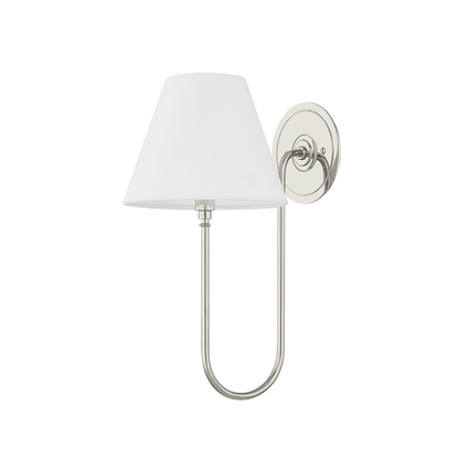 Hudson Valley Hawthorne Wall Sconce Polished Nickel