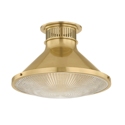 Hudson Valley Highclere 17.75" Flush Mount Aged Brass