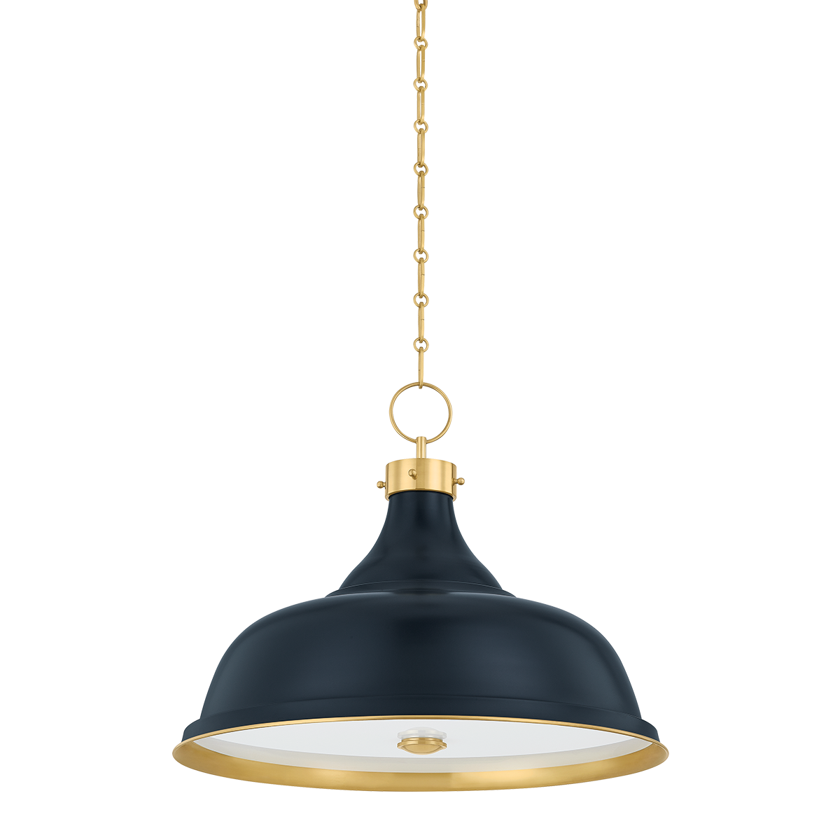Hudson Valley Painted No. 1 4-Light Pendant Aged Brass / Distressed Bronze