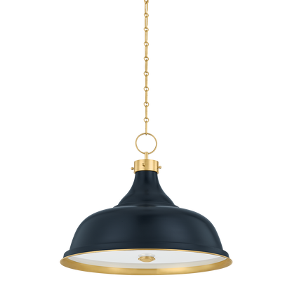 Hudson Valley Painted No. 1 4-Light Pendant Aged Brass / Distressed Bronze