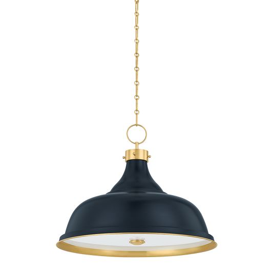 Hudson Valley Painted No. 1 4-Light Pendant Aged Brass / Distressed Bronze