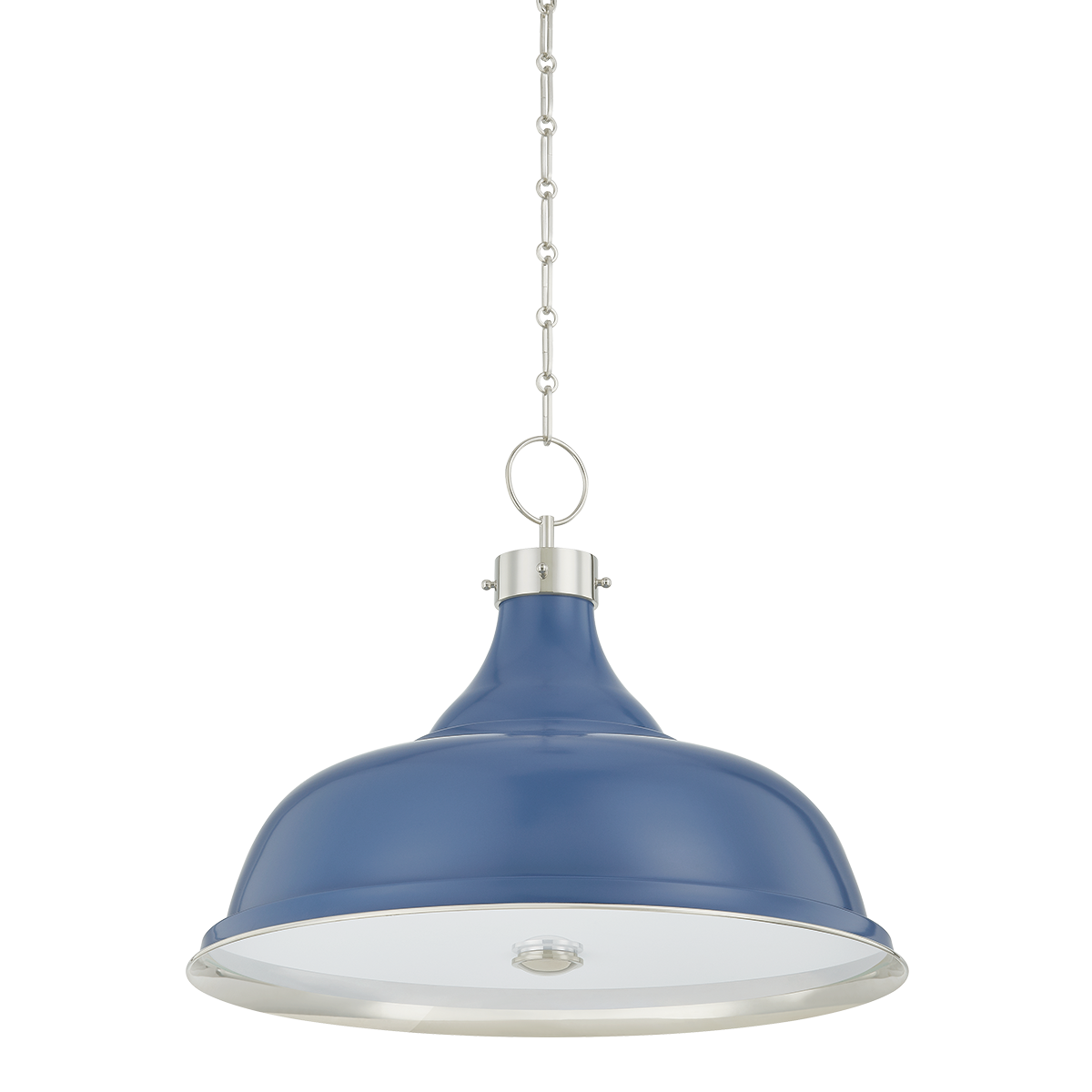 Hudson Valley Painted No. 1 4-Light Pendant Polished Nickel / Soft French Blue