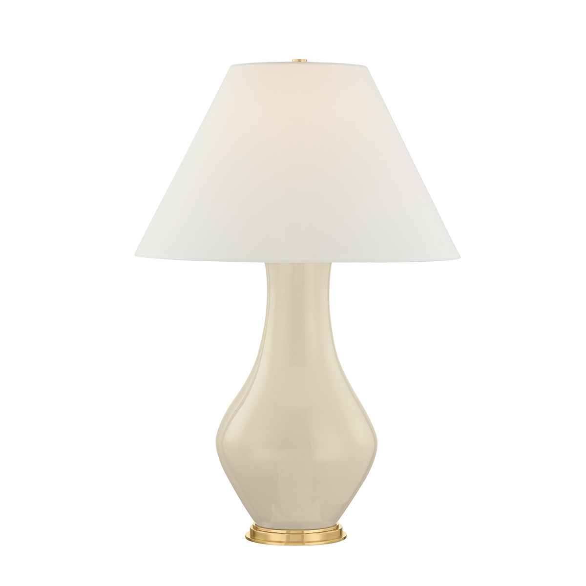 Hudson Valley Hanslope Table Lamp Aged Brass / Ceramic French Muslin