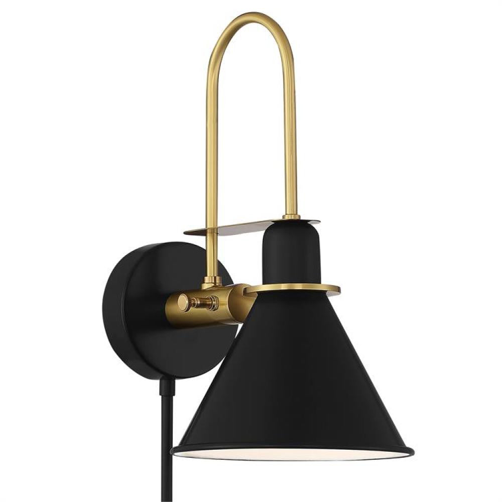 Crystorama Medford Wall Sconce Matte Black