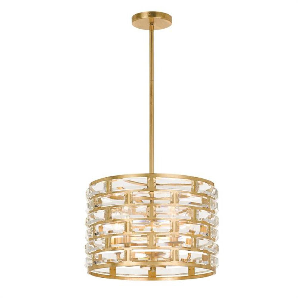 Crystorama Meridian Mini Chandelier Antique Gold