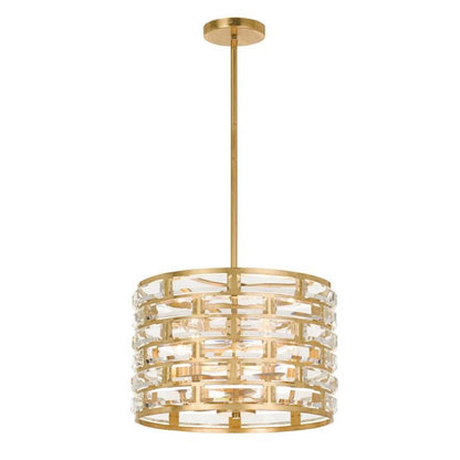 Crystorama Meridian Mini Chandelier Antique Gold