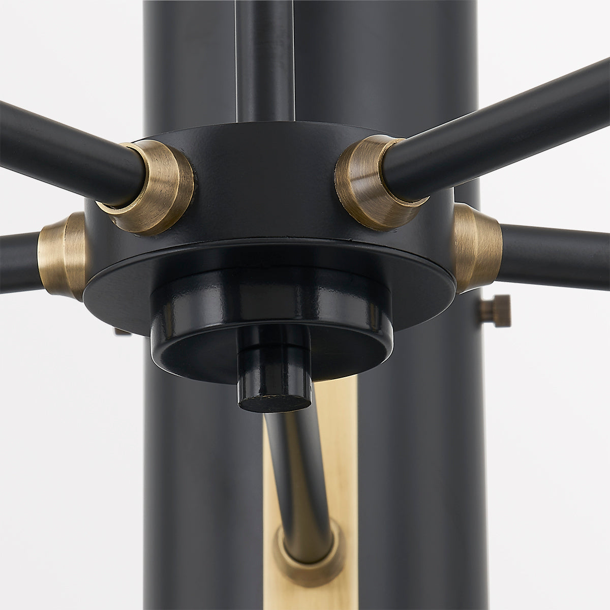 Troy Mikka Chandelier Patina Brass / Soft Black Detail 1