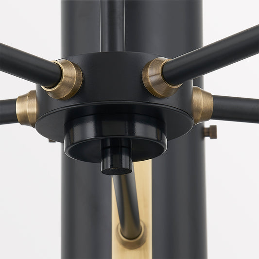 Troy Mikka Chandelier Patina Brass / Soft Black Detail 1