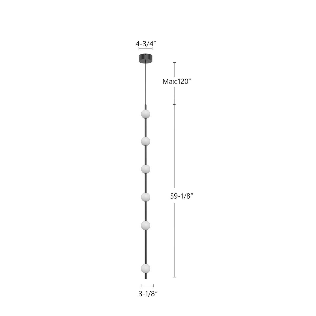 Misaki 60" LED Pendant