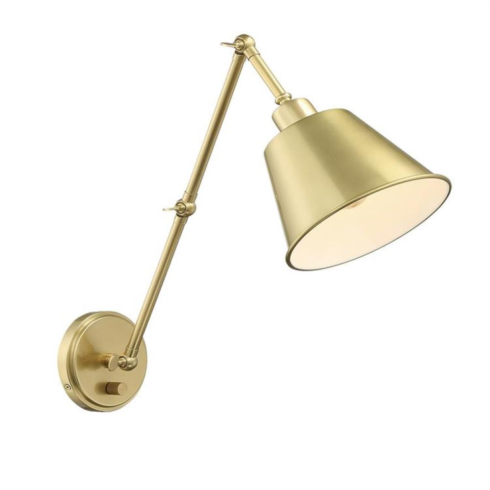 Crystorama Mitchell Task Light Aged Brass