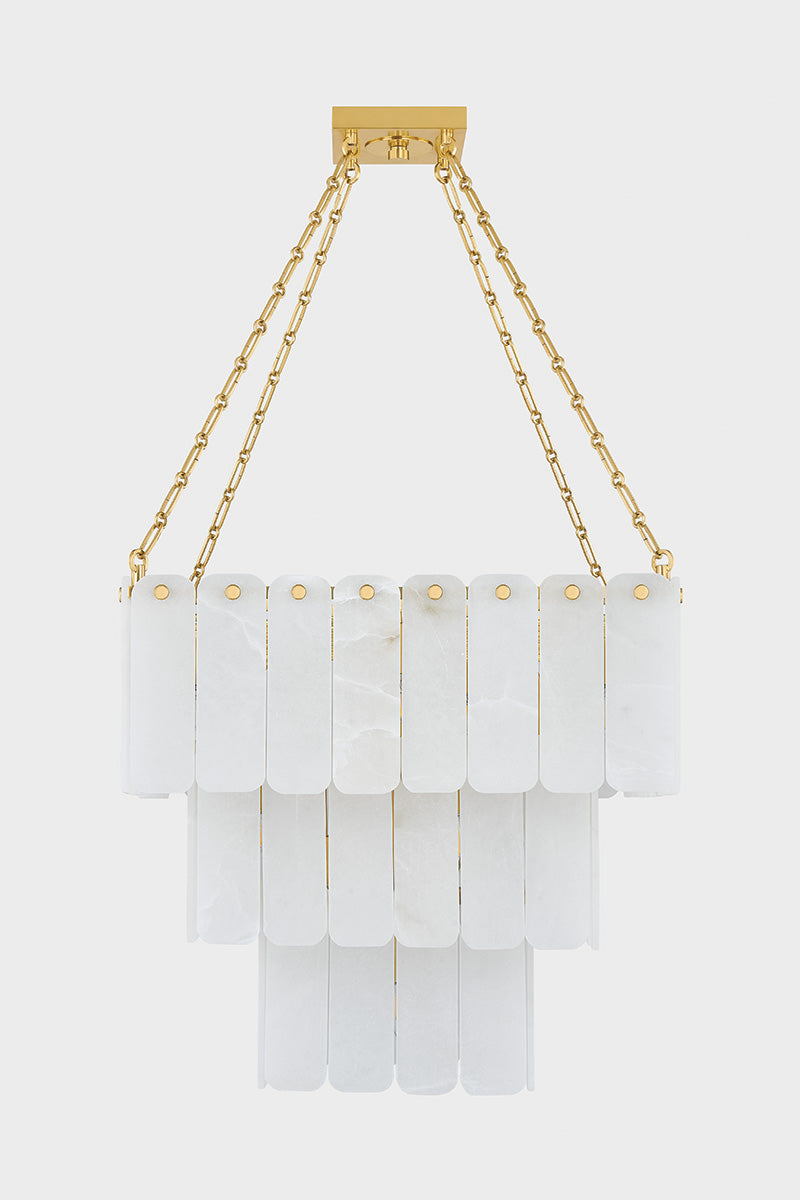 Hudson Valley Moissanite 33-Light Chandelier Aged Brass detail view 3