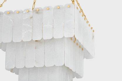 Hudson Valley Moissanite 33-Light Chandelier Aged Brass detail view 4