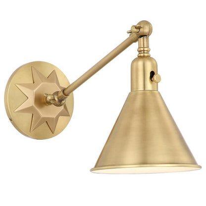 Crystorama Morgan Task Light Aged Brass