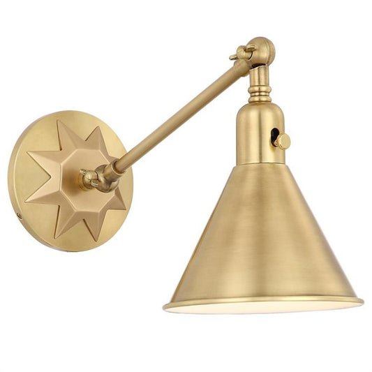 Crystorama Morgan Task Light Aged Brass