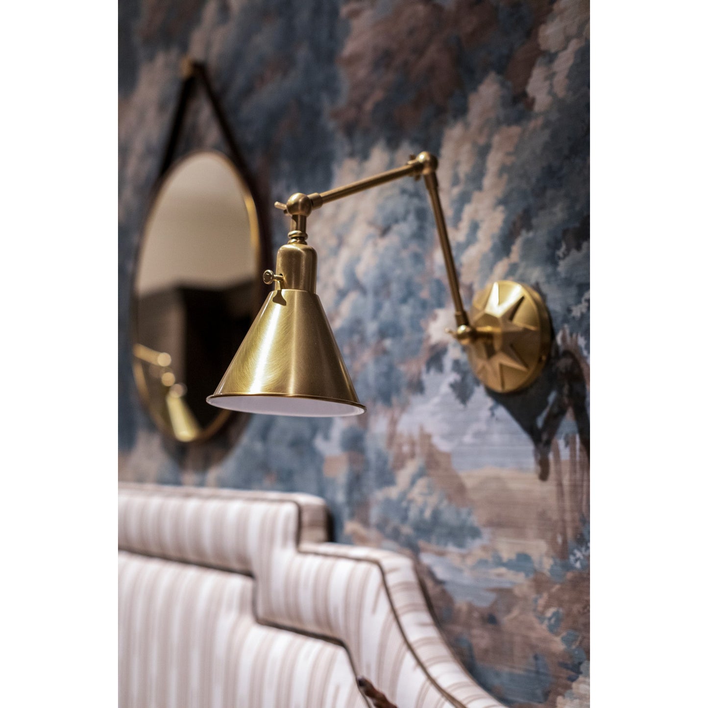 Morgan 1 Light Aged Brass Wall Mount