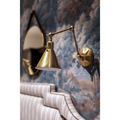 Morgan 1 Light Aged Brass Wall Mount
