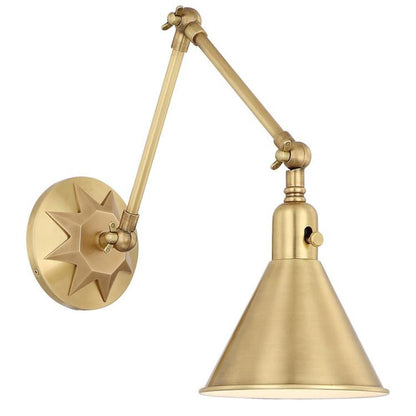 Crystorama Morgan Task Light Aged Brass
