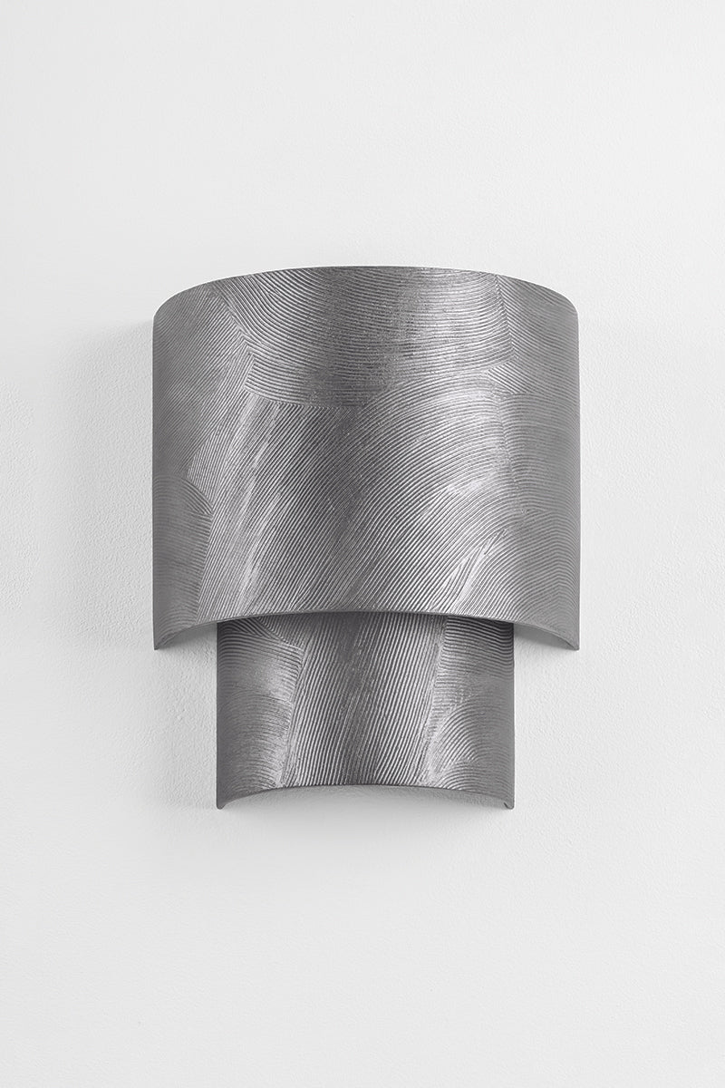 Hudson Valley Moray 2-Light Wall Sconce Black Silver Leaf detail view 3