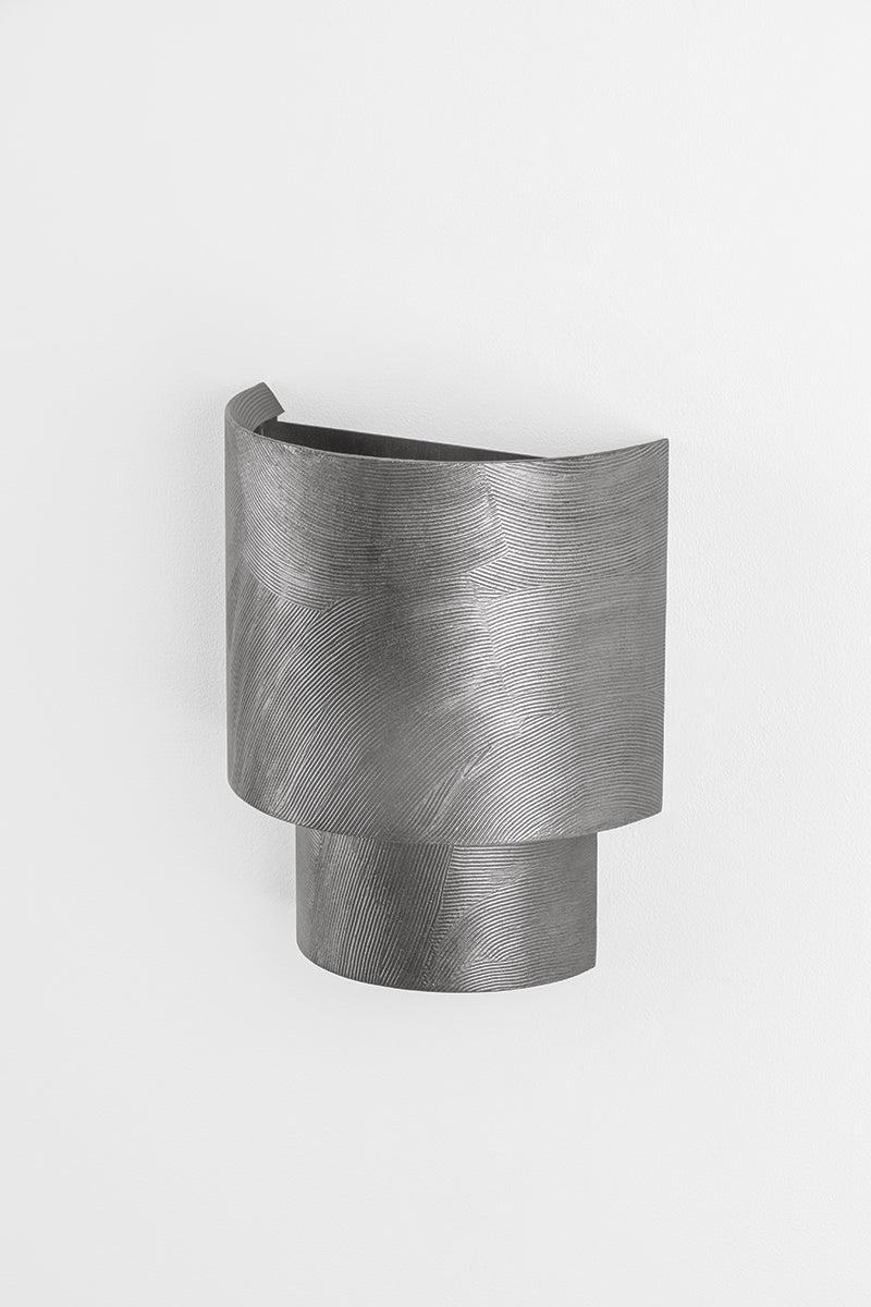 Hudson Valley Moray 2-Light Wall Sconce Black Silver Leaf detail view 5