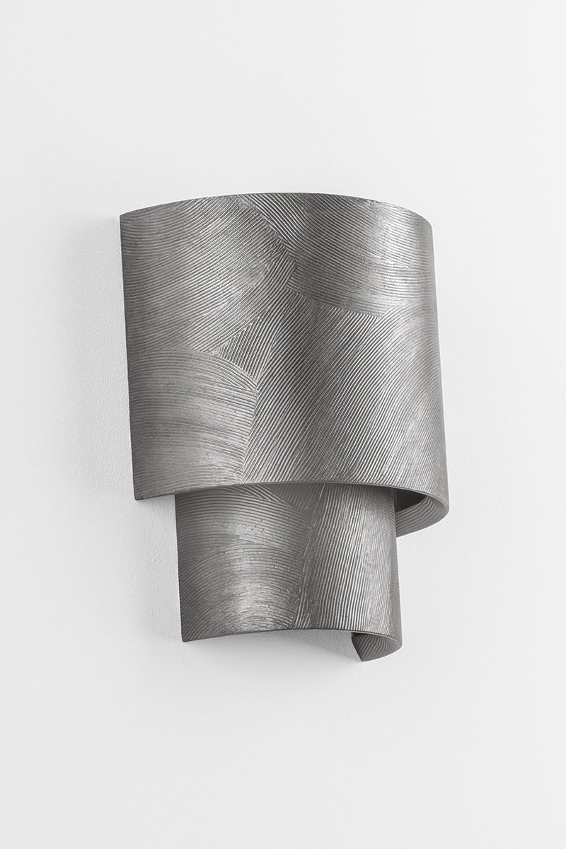 Hudson Valley Moray 2-Light Wall Sconce Black Silver Leaf detail view 6