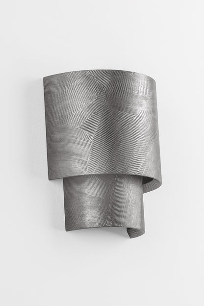 Hudson Valley Moray 2-Light Wall Sconce Black Silver Leaf detail view 6