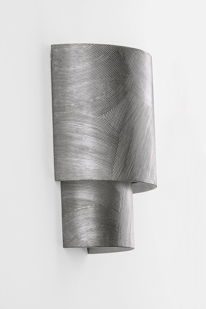 Hudson Valley Moray 2-Light Wall Sconce Black Silver Leaf detail view 7