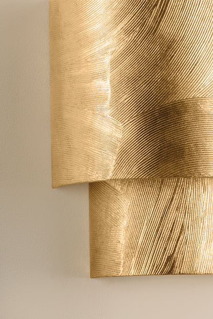 Hudson Valley Moray 2-Light Wall Sconce Vintage Gold Leaf detail view 4