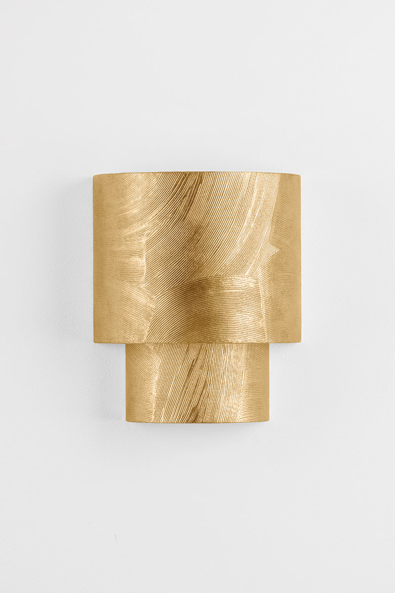 Hudson Valley Moray 2-Light Wall Sconce Vintage Gold Leaf detail view 6