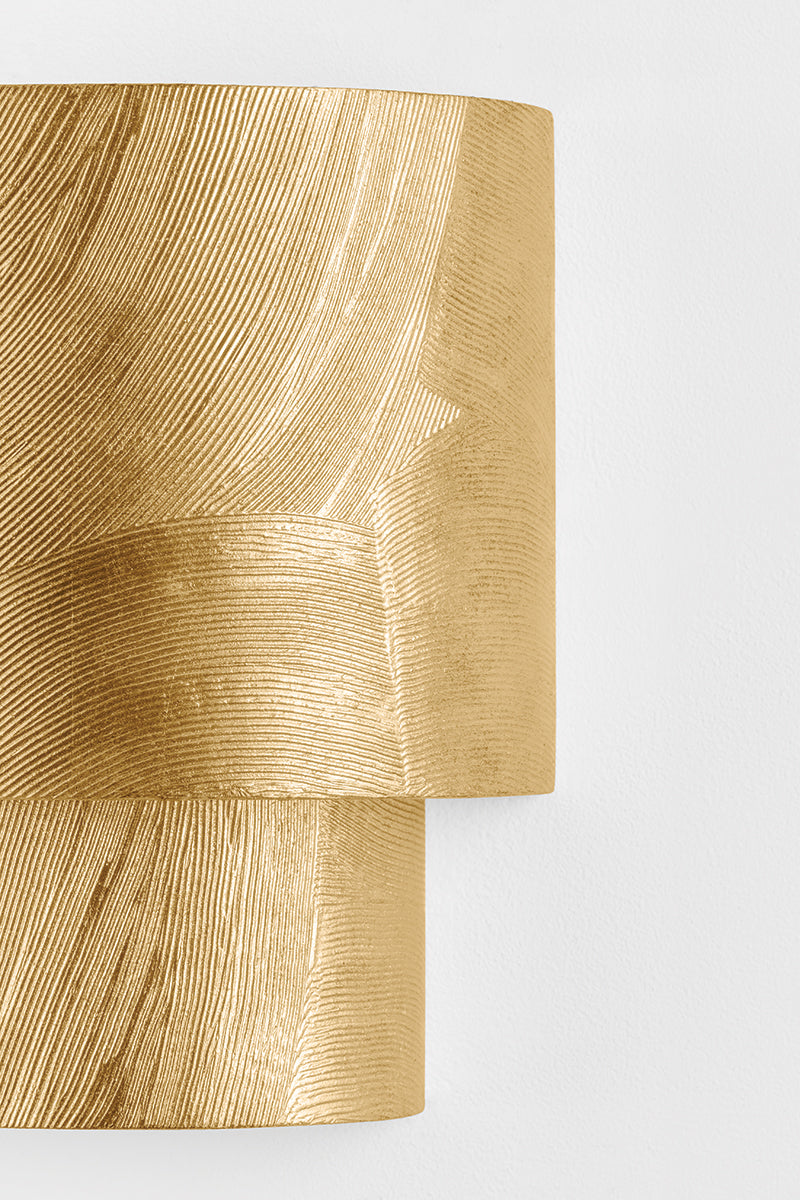 Hudson Valley Moray 2-Light Wall Sconce Vintage Gold Leaf detail view 7