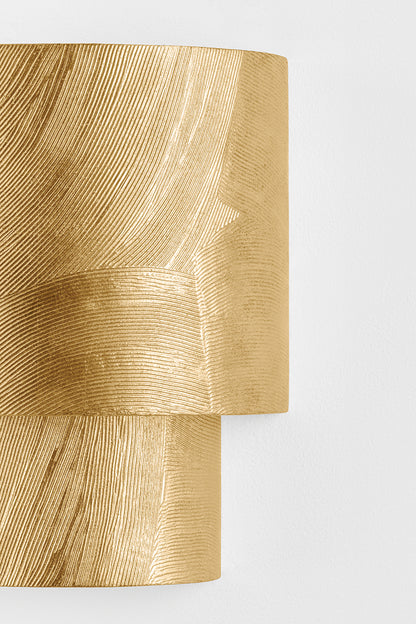 Hudson Valley Moray 2-Light Wall Sconce Vintage Gold Leaf detail view 7