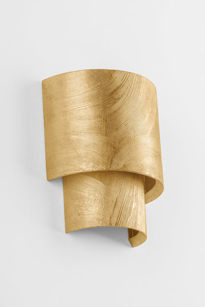 Hudson Valley Moray 2-Light Wall Sconce Vintage Gold Leaf detail view 8