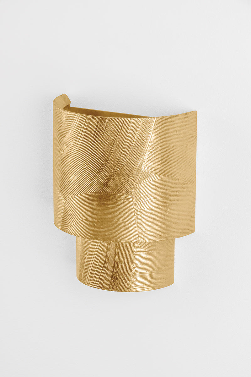 Hudson Valley Moray 2-Light Wall Sconce Vintage Gold Leaf detail view 9