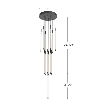 Motif 21" LED Multi Pendant - Black