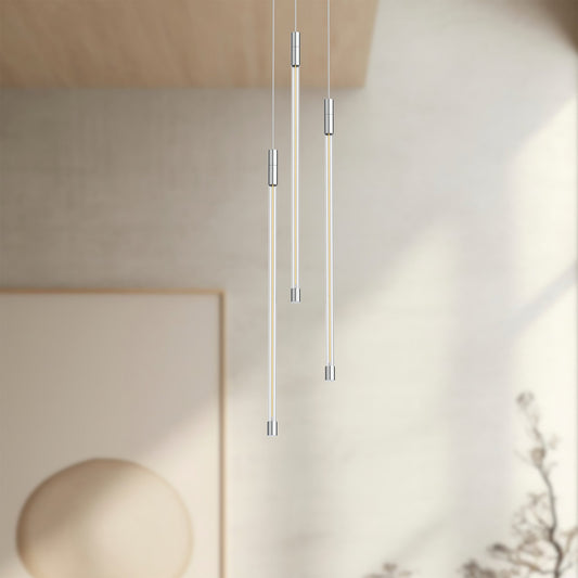 Motif 21" LED Multi Pendant - Chrome