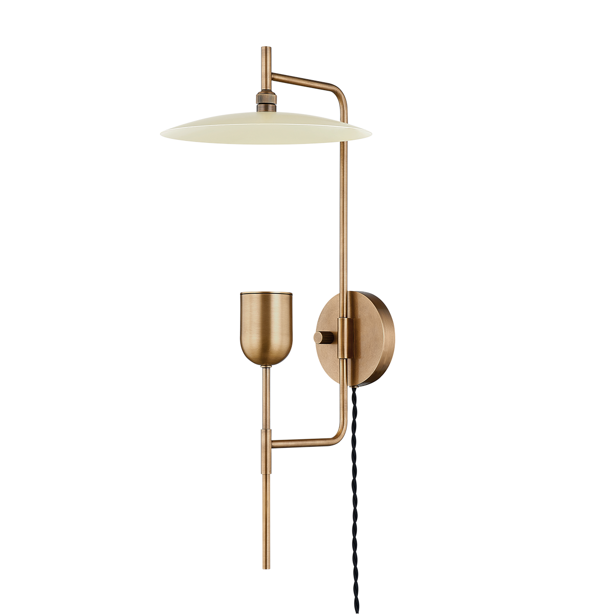 Troy Manti Plug-in Wall Sconce Patina Brass