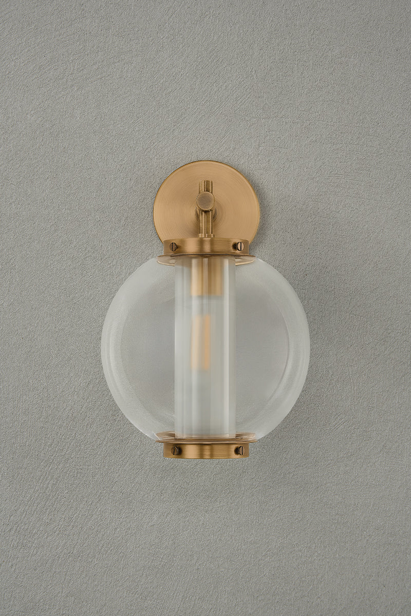 Troy Marco Outdoor Wall Sconce Patina Brass Detail 1