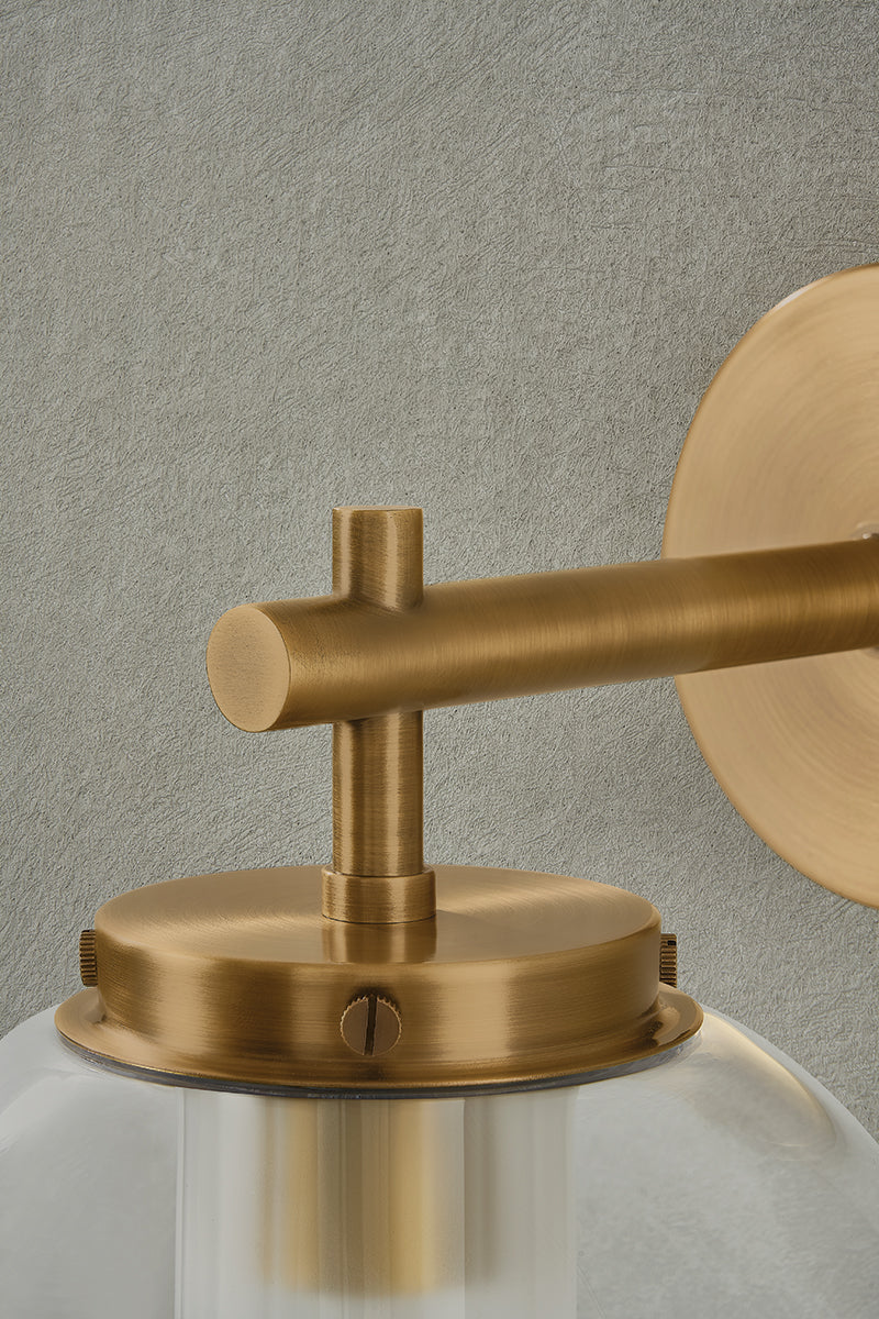 Troy Marco Outdoor Wall Sconce Patina Brass Detail 2