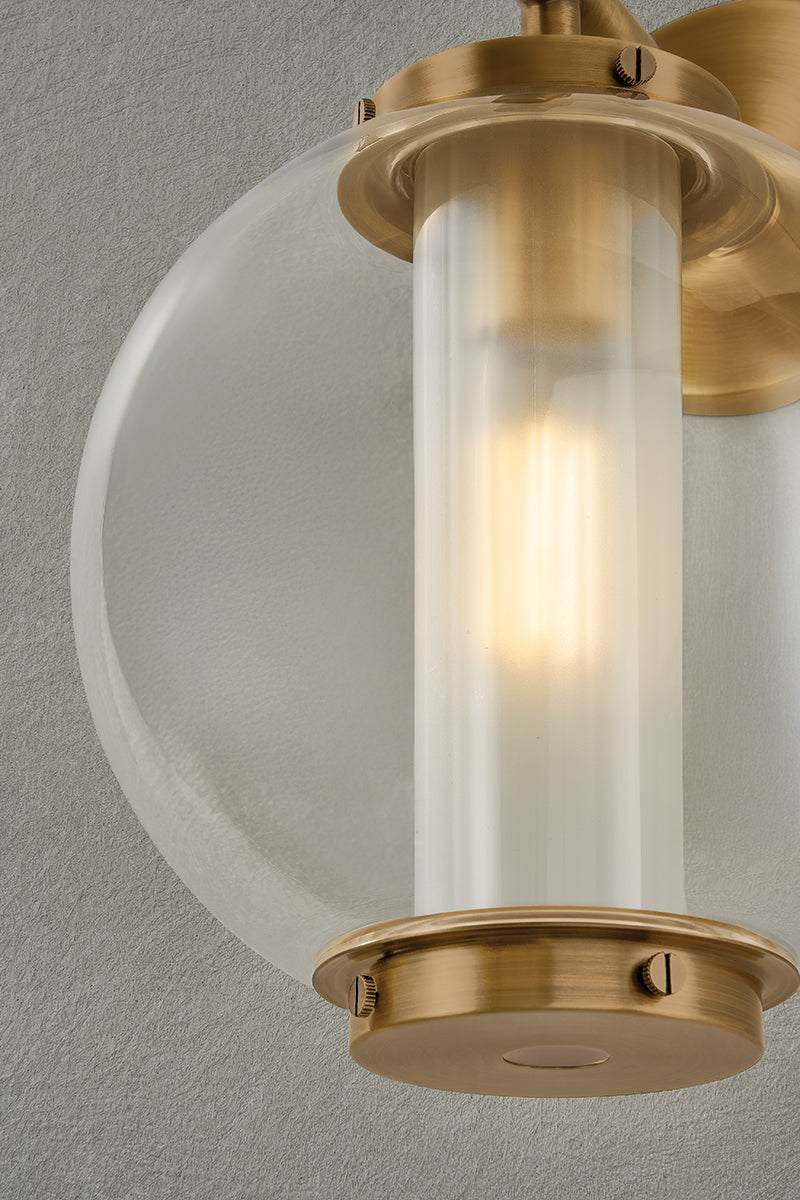 Troy Marco Outdoor Wall Sconce Patina Brass Detail 3