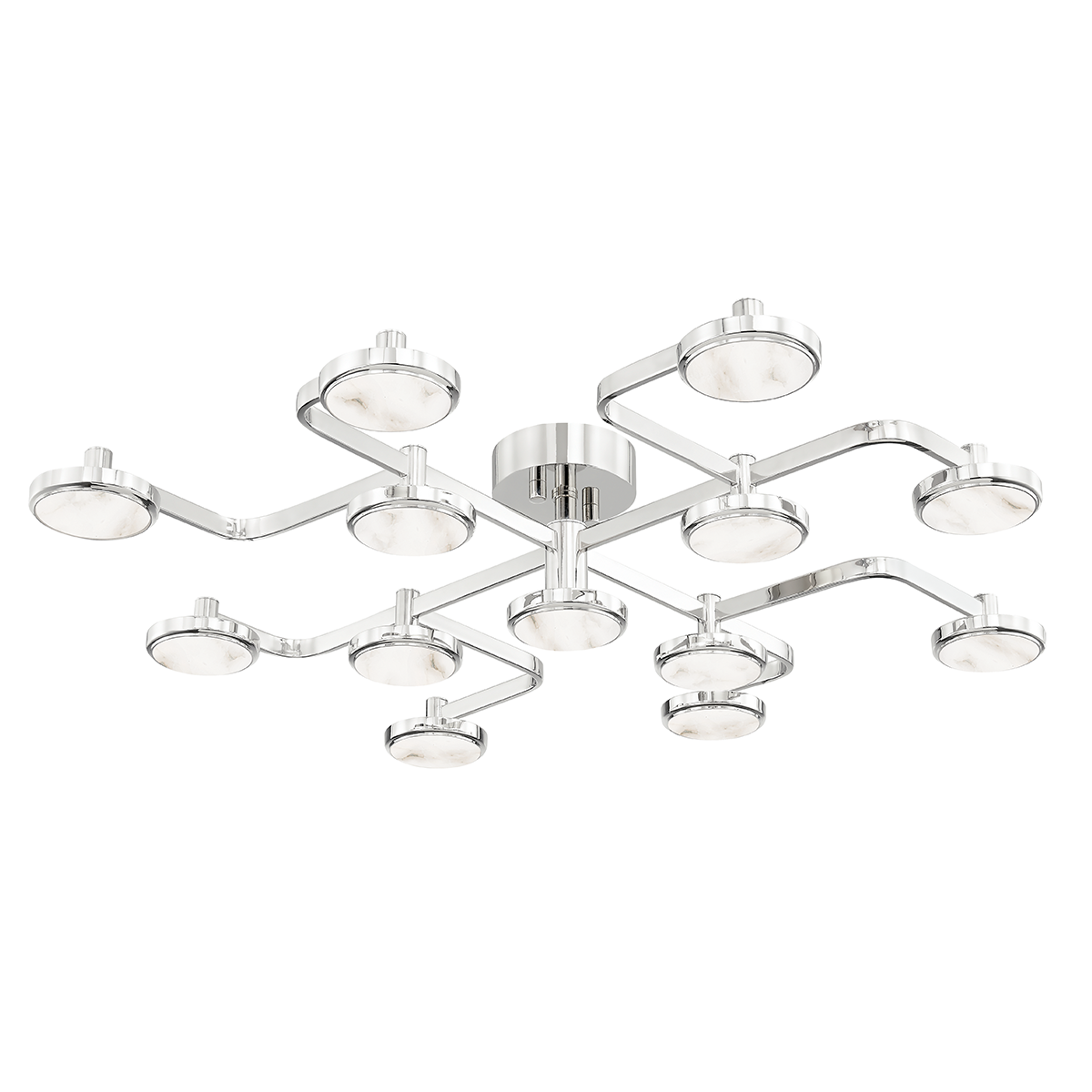 Hudson Valley Meander Chandelier Brass