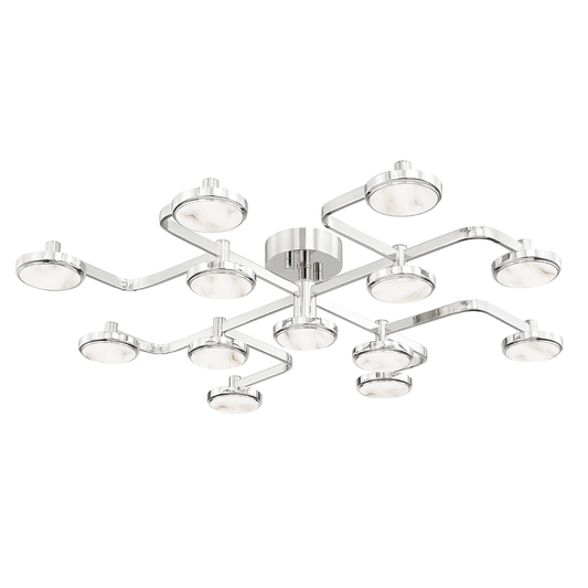 Hudson Valley Meander Chandelier Brass
