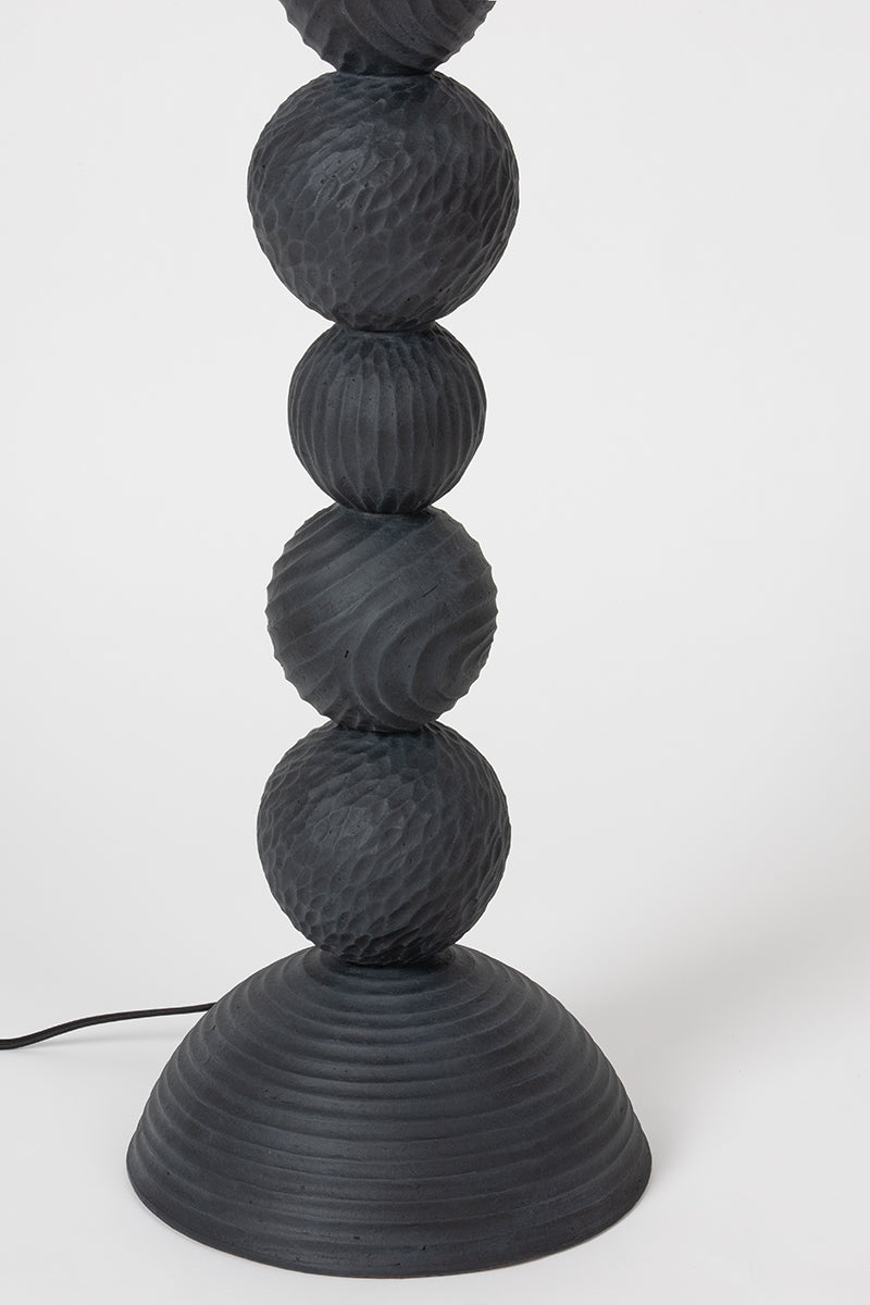 Troy Miela Floor Lamp Forged Iron/Ceramic Black Motif Detail 2