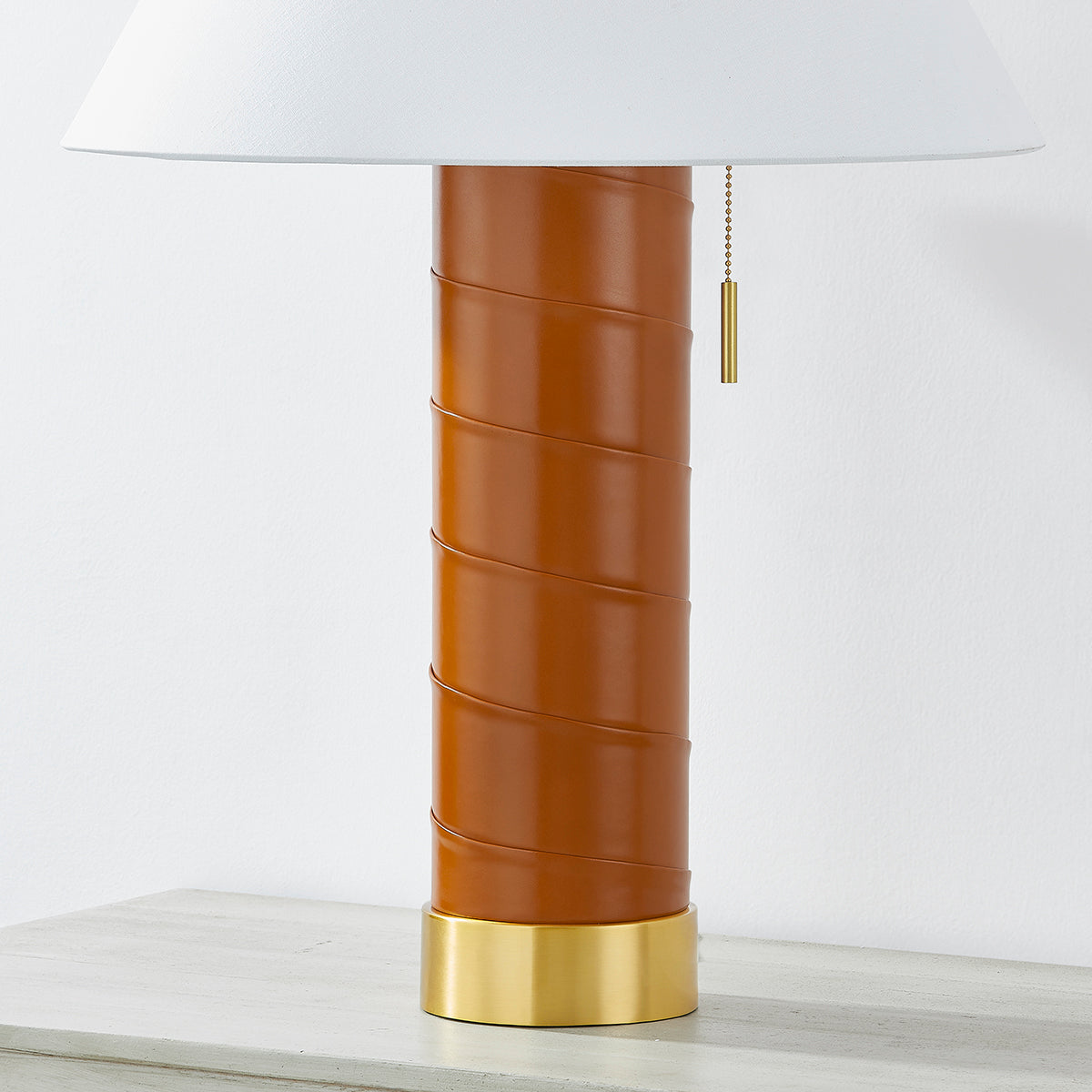 Hudson Valley Norwalk Table Lamp Aged Brass detail view 3