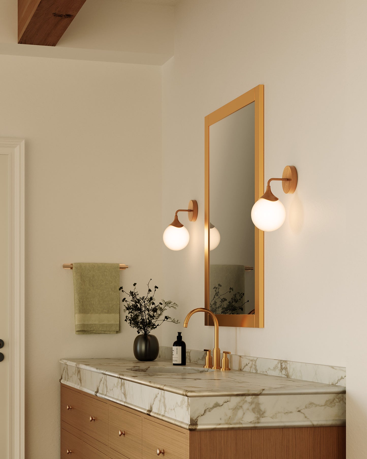 Alora Lighting Nouveau 12-in Wall/Vanity Light Matte Black