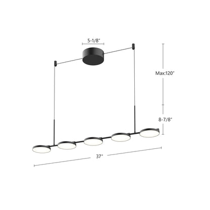 Novel 37" LED Linear Pendant