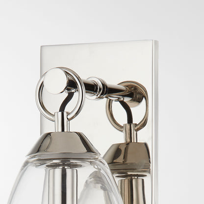 Hudson Valley Nantucket Wall Sconce Polished Nickel detail view 1