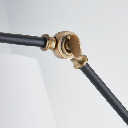 Troy Navin Plug-In Wall Sconce Patina Brass / Textured Black Detail 2