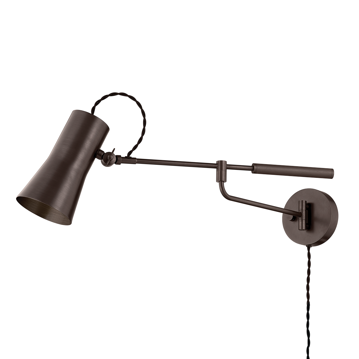 Troy Novel Swing Arm Sconce Bronze