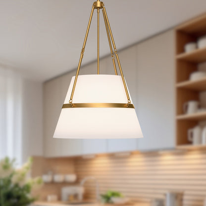Oliver 18" Pendant - White Linen