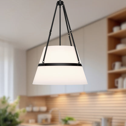 Oliver 18" Pendant - White Linen