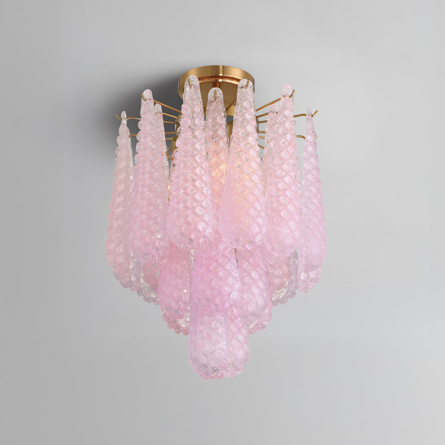 Ollie 4 Light Aged Brass Semi Flush Mount